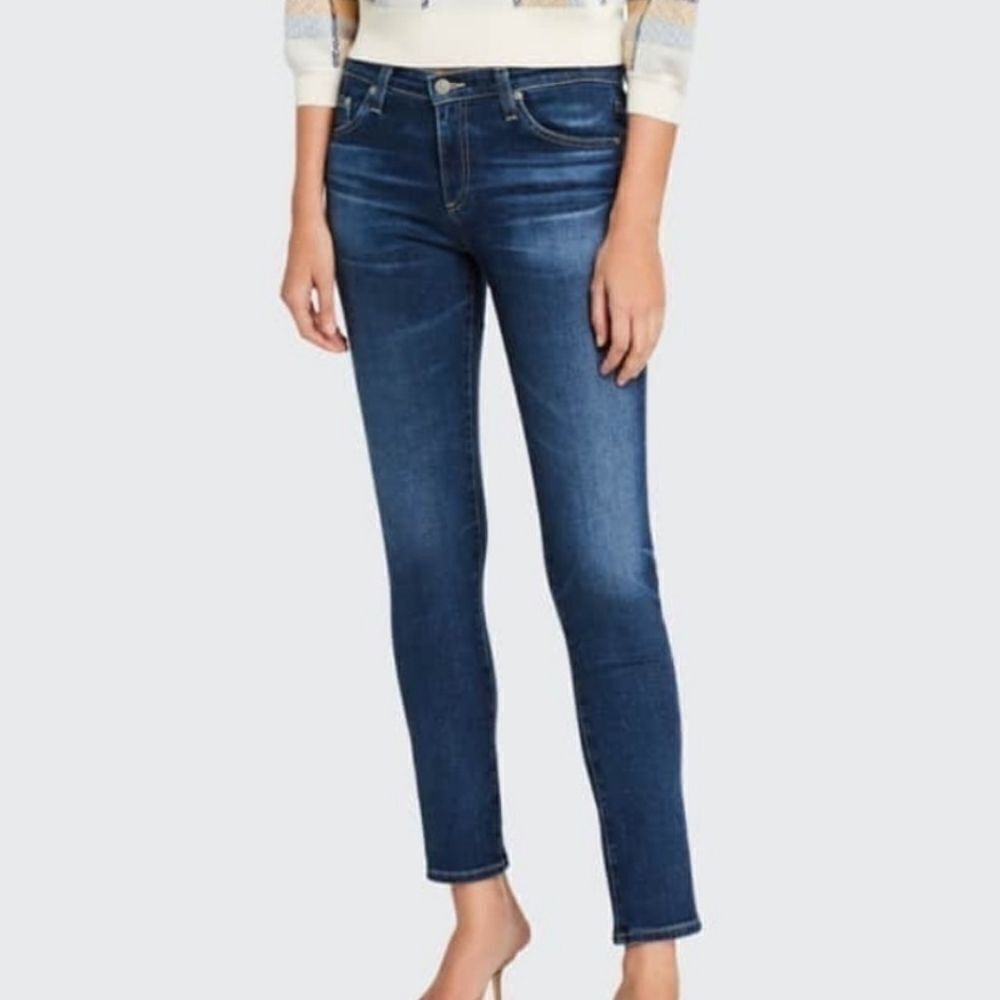 AG Adriano Goldschmied Jeans Sz 25R Prima Mid Rise Cigarette Crop Skinny Denim